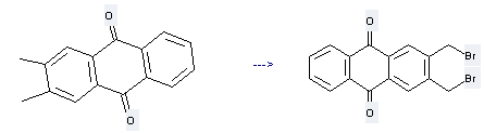 9,10-Anthracenedione,2,3-dimethyl- can be used to produce 2,3-bis-bromomethyl-anthraquinone by heating